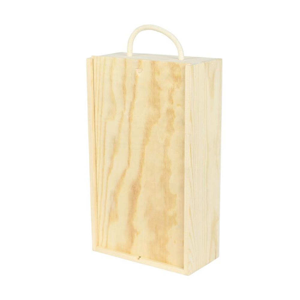 Wooden box 2 bottles GOREY WINE CELLAR